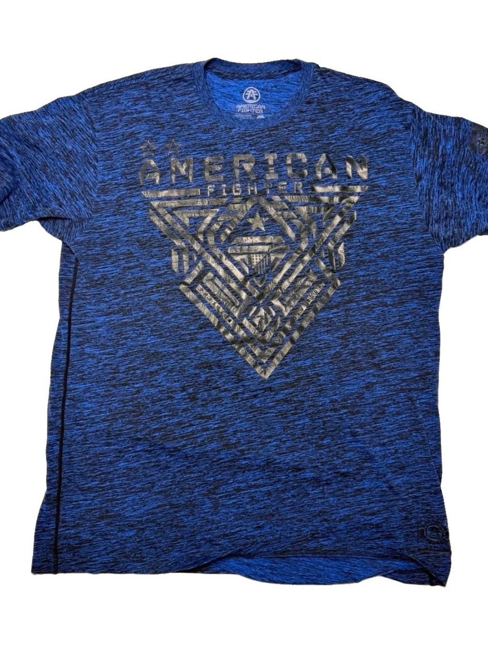 American Fighter Royal Blue Heather Short Sleeve Graphic Tee Size XXL